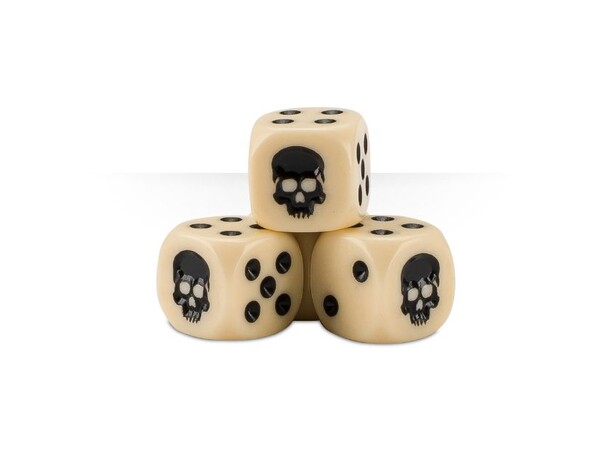 Dice Cube Bone - 20 stk 20 terninger til Warhammer 40K/Sigmar 